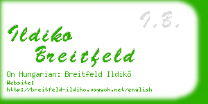 ildiko breitfeld business card